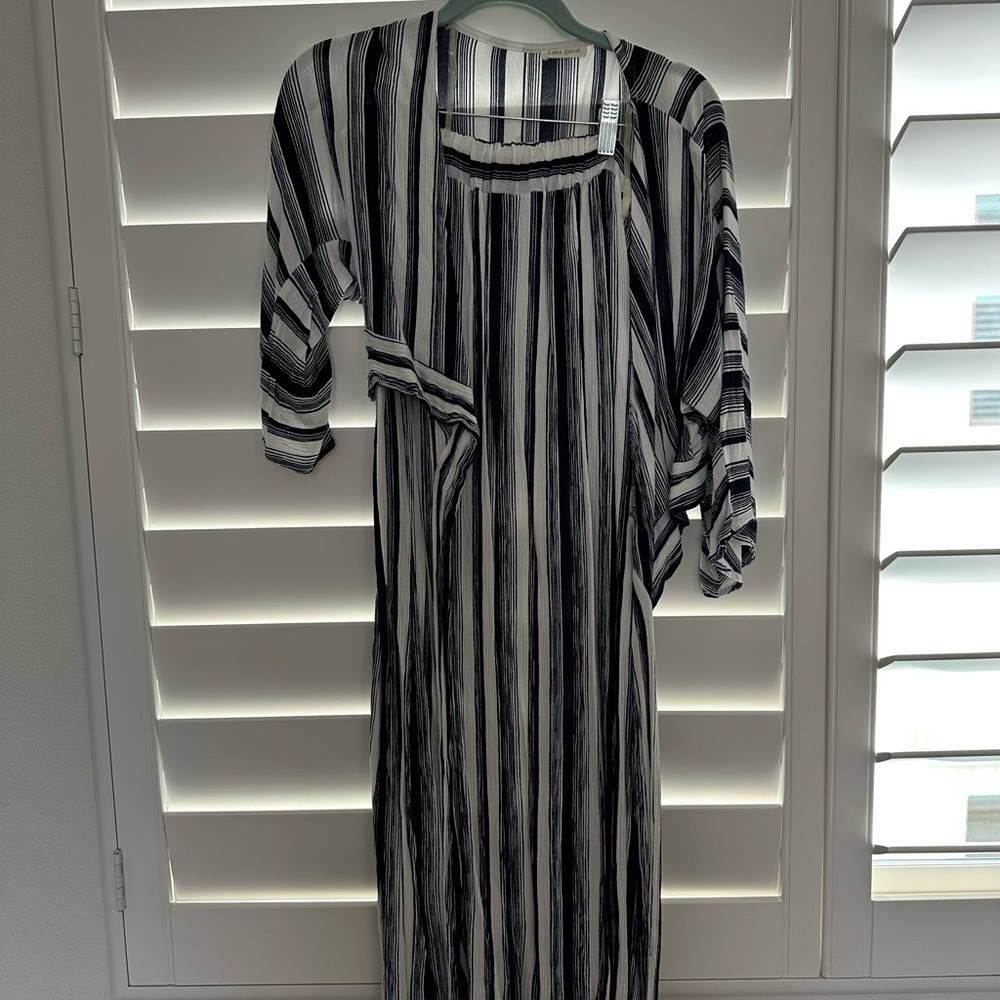 Black and White Striped Dress